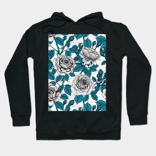 White roses and ladybugs Hoodie